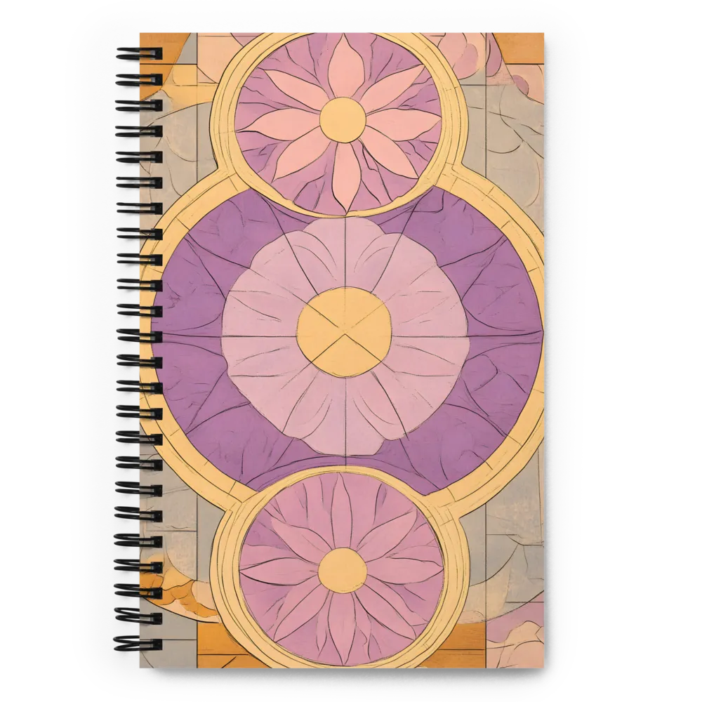 Serenity in Floral Geometry | Spiral Notebook