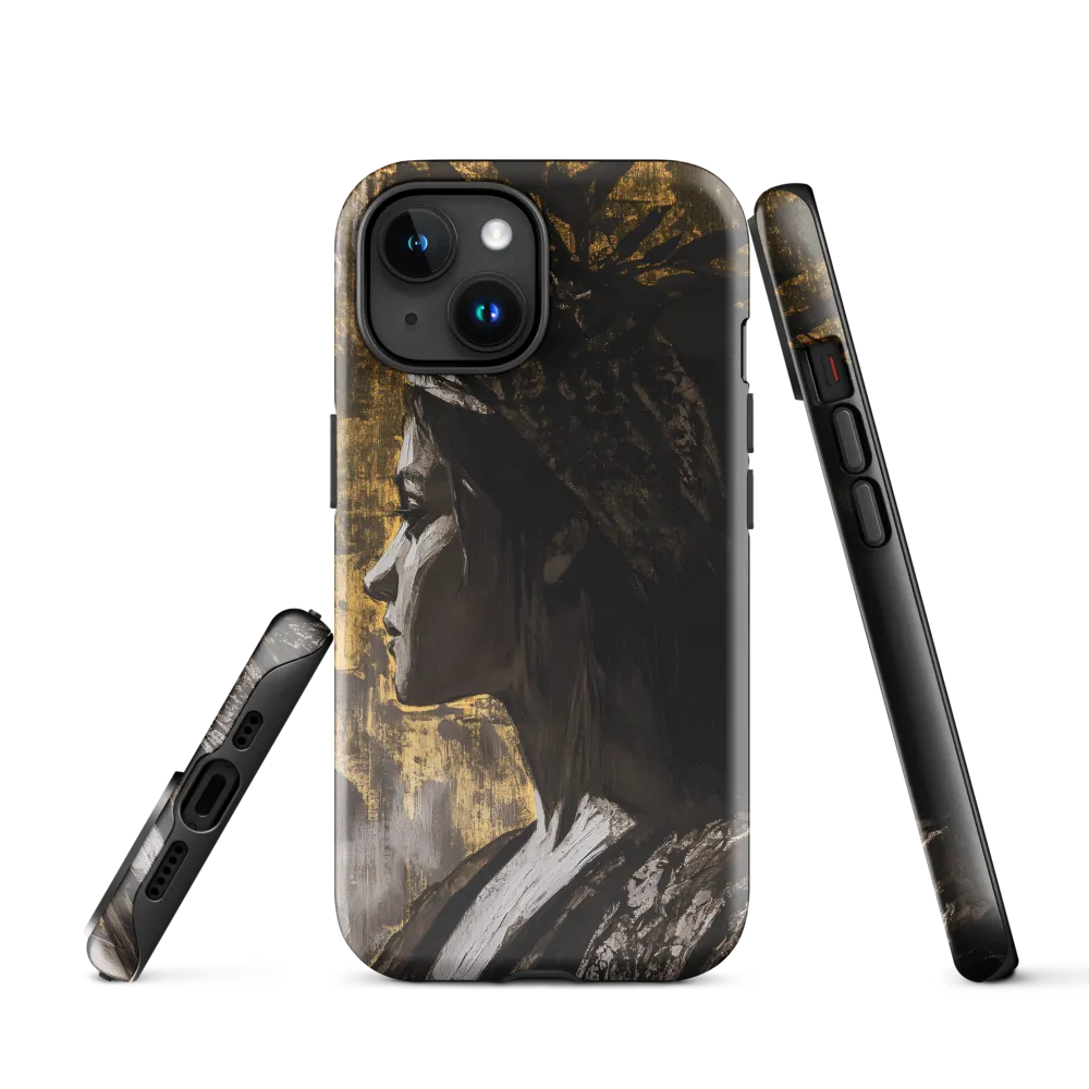 Golden Elegance: A Modern Profile Portrait