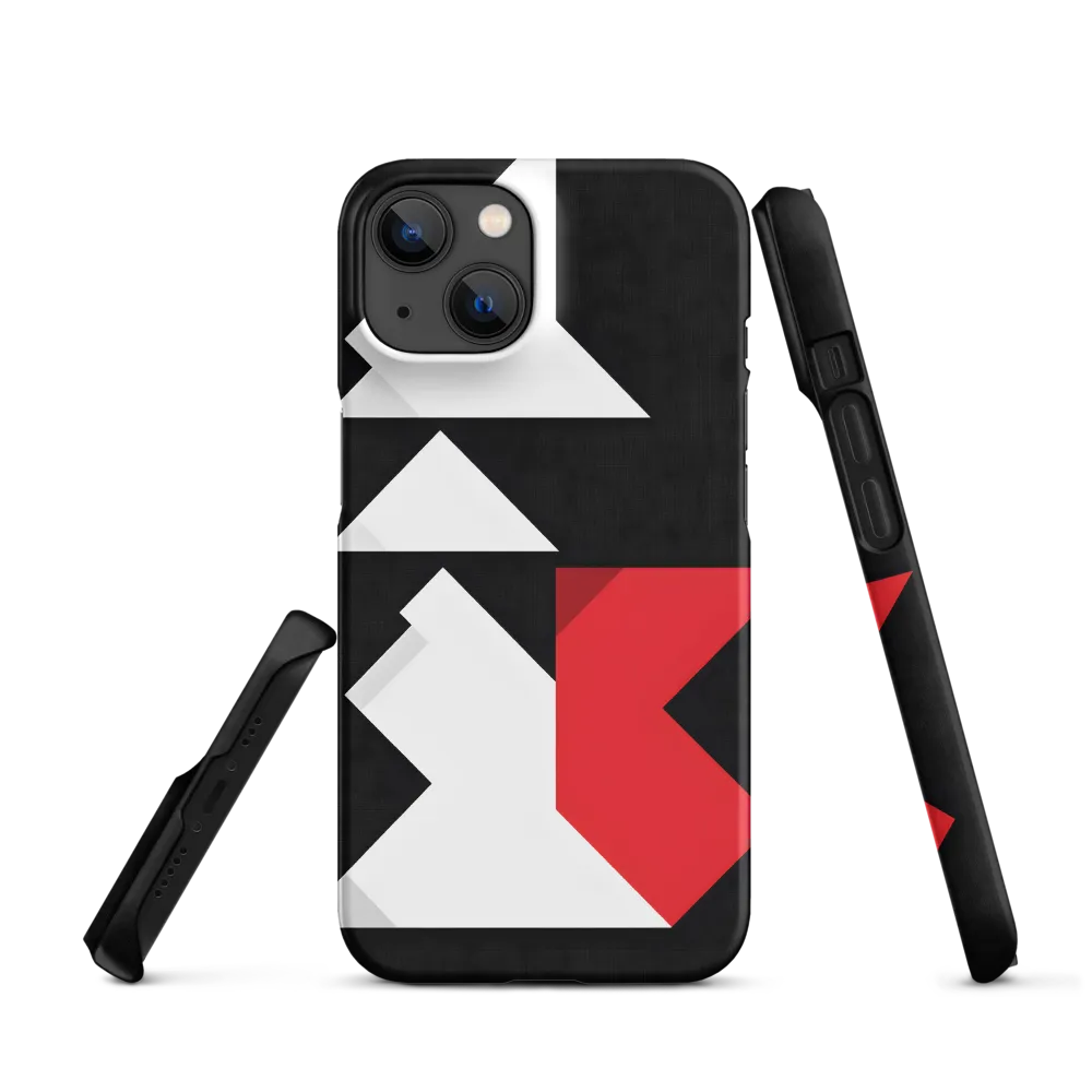 Geometric Symphony in Contrast | Phone Case |  14 | Snap Case | Matte