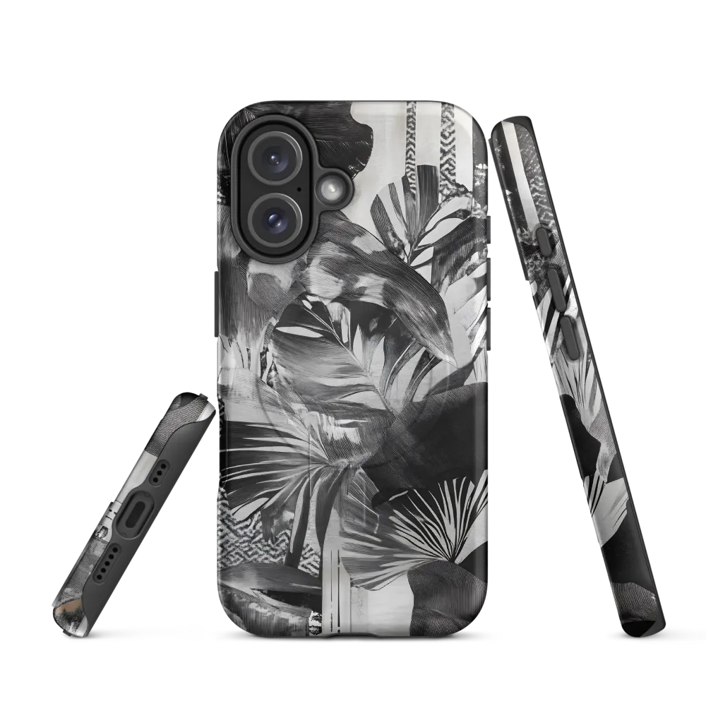 Monochrome Serenity in Tropical Foliage