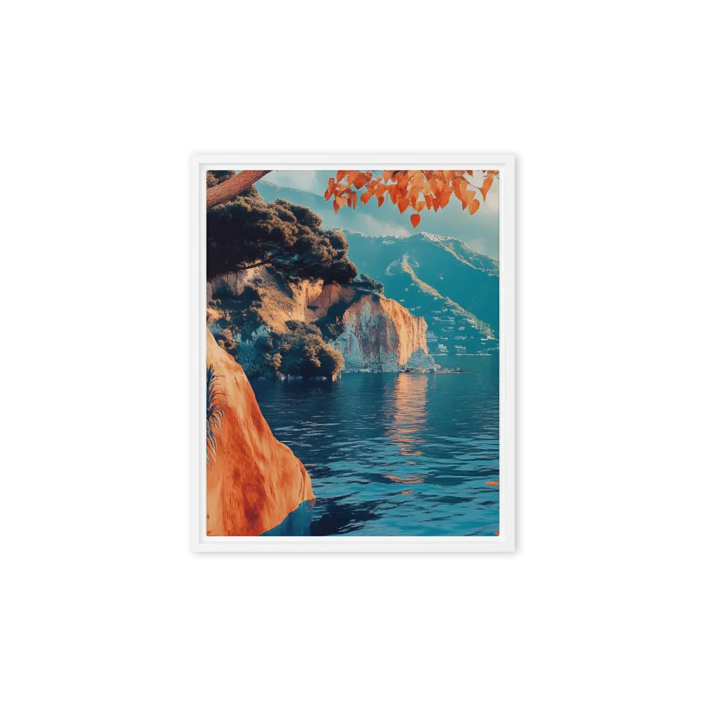 Elysian Waterscape | Canvas with White Frame | 8″×10″