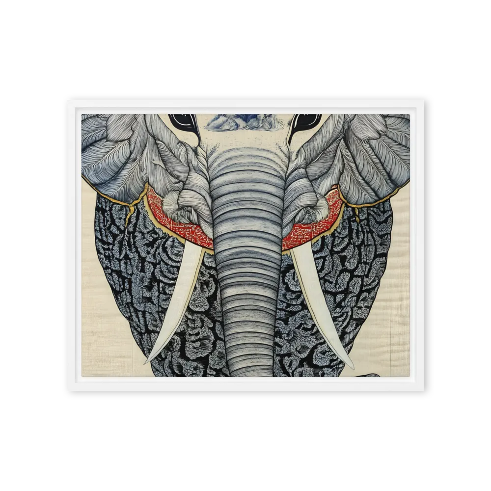 Majesty of the Elephant | Canvas with White Frame | 16″×20″