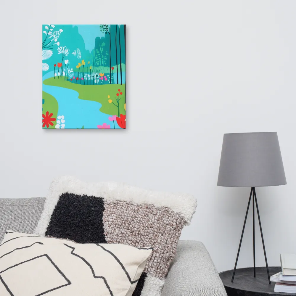 Whispers of Spring: A Colorful Retreat | Canvas | 16″×20″