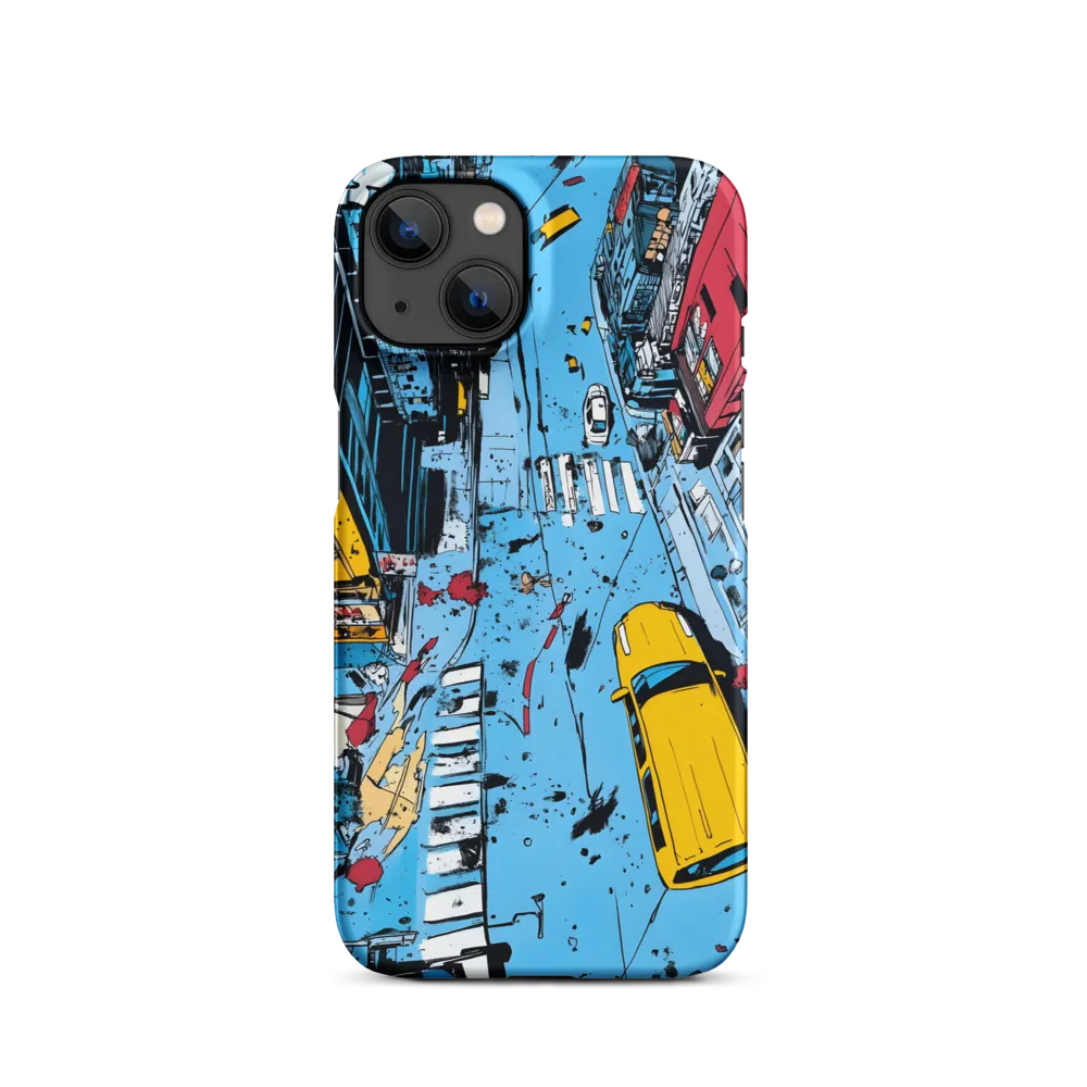 Urban Chaos: Aerial View of City Life | Phone Case |  13 | Snap Case | Matte