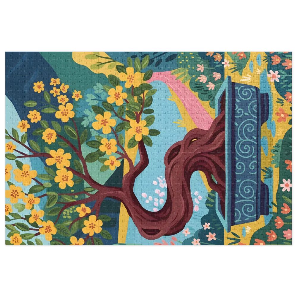 Whimsical Bonsai Garden 
 Jigsaw Puzzle in Tin Box