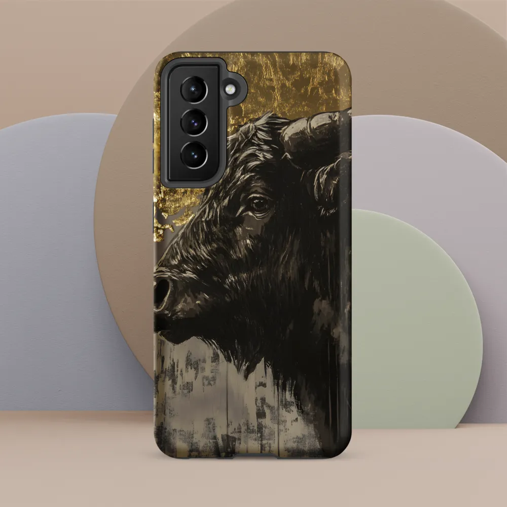 Majestic Bull Against the Golden Horizon