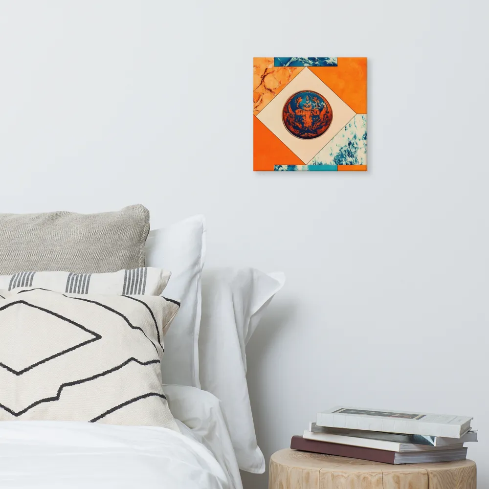 Harmonious Encounters: Abstract Geometry | Canvas | 12″×12″