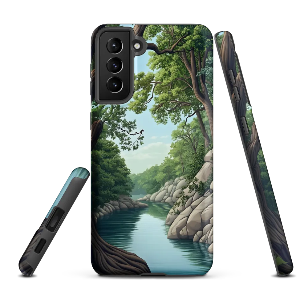 Tranquil Reflections: A Serene River Landscape