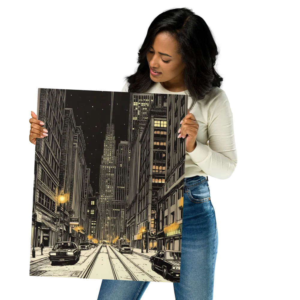 Whispers of the Night City | Metal Print | 16″×20″