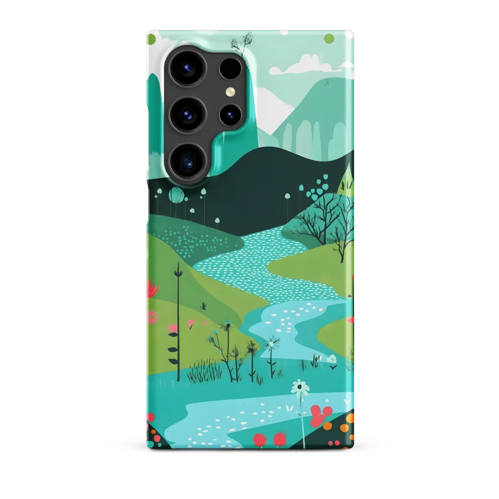 Whimsical River in a Lush Landscape