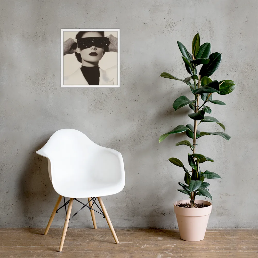 Celestial Elegance | Poster with White Frame | 18″×18″