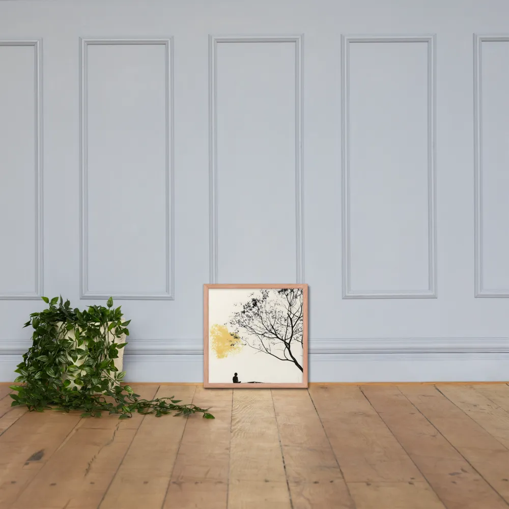 Whispers of Solitude | Poster with Red oak Frame | 16″×16″