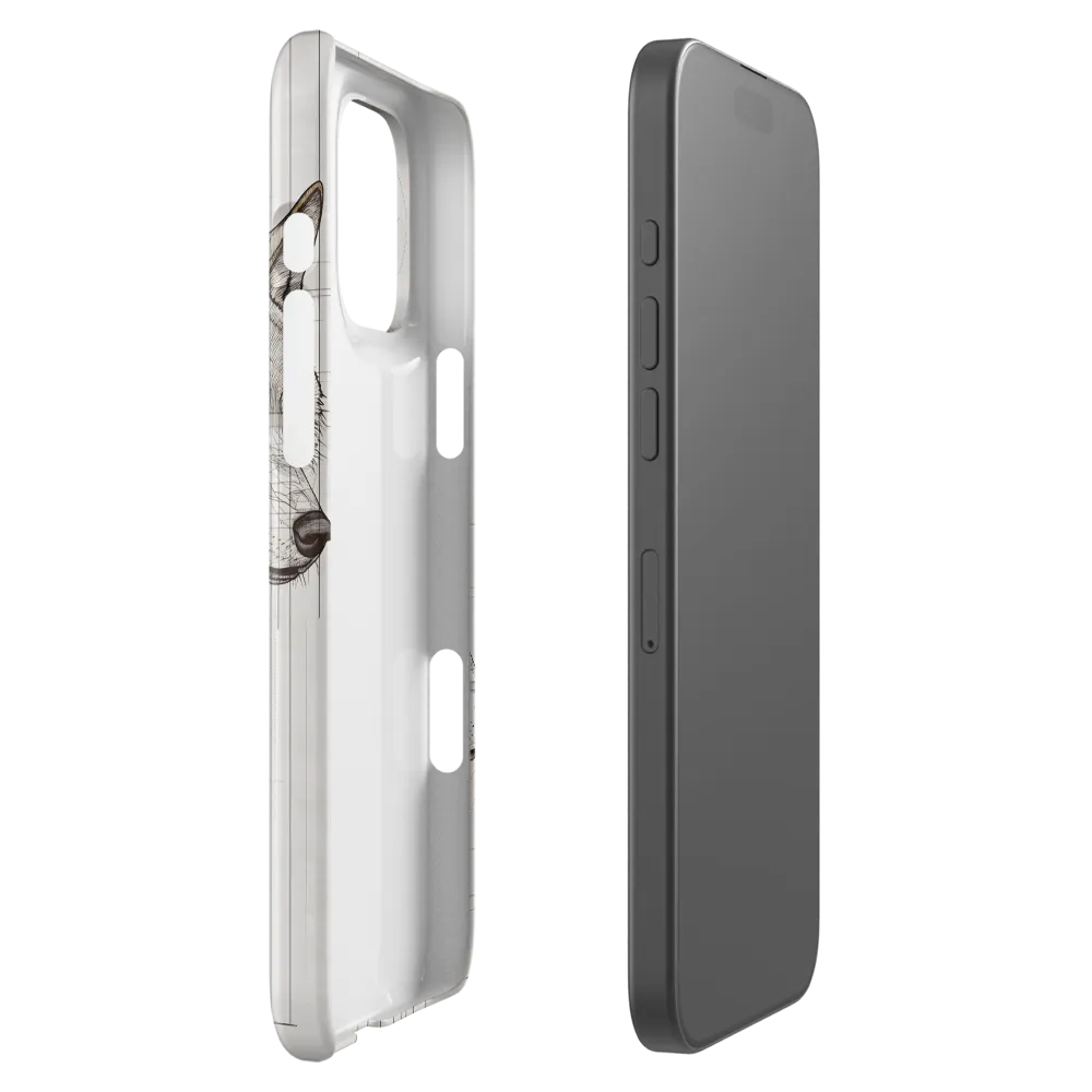 Geometric Harmony: The Essence of Wolves | Phone Case |  16 Pro Max | Snap Case | Glossy