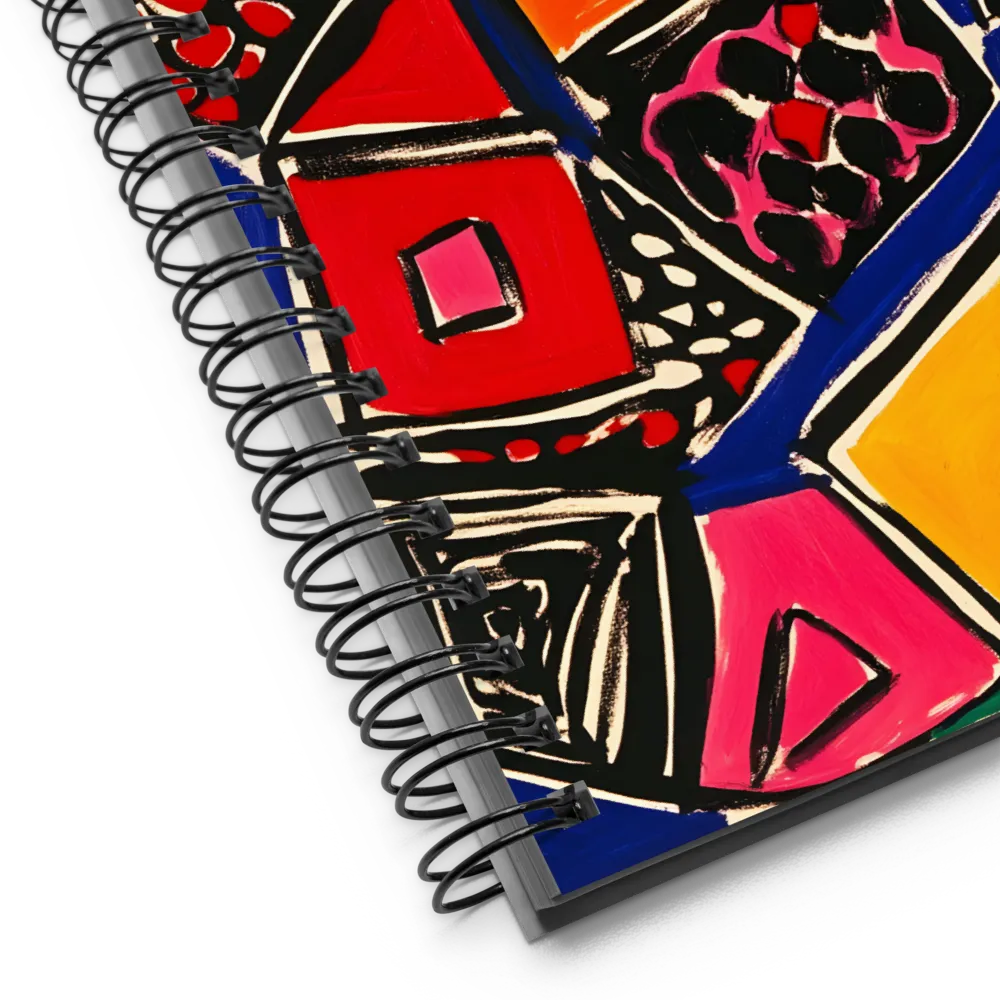 Dynamic Geometric Harmony | Spiral Notebook