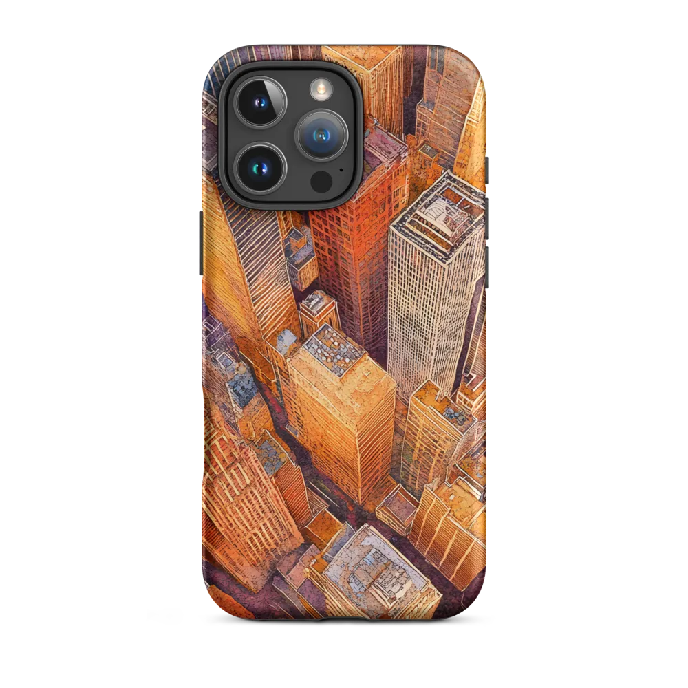 Urban Symphony in Orange and Purple