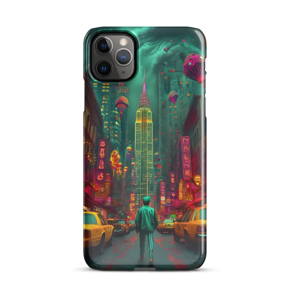 Neon Dreams: A Surreal Urban Journey | Phone Case |  11 Pro Max | Snap Case | Glossy