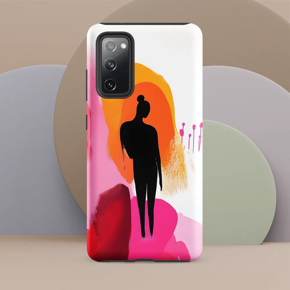 Silhouette in Colorful Abstraction