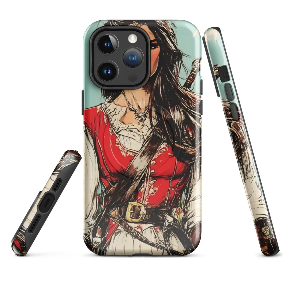 Fearless Pirate Queen | Phone Case |  14 Pro Max | MagSafe® Tough Case | Glossy