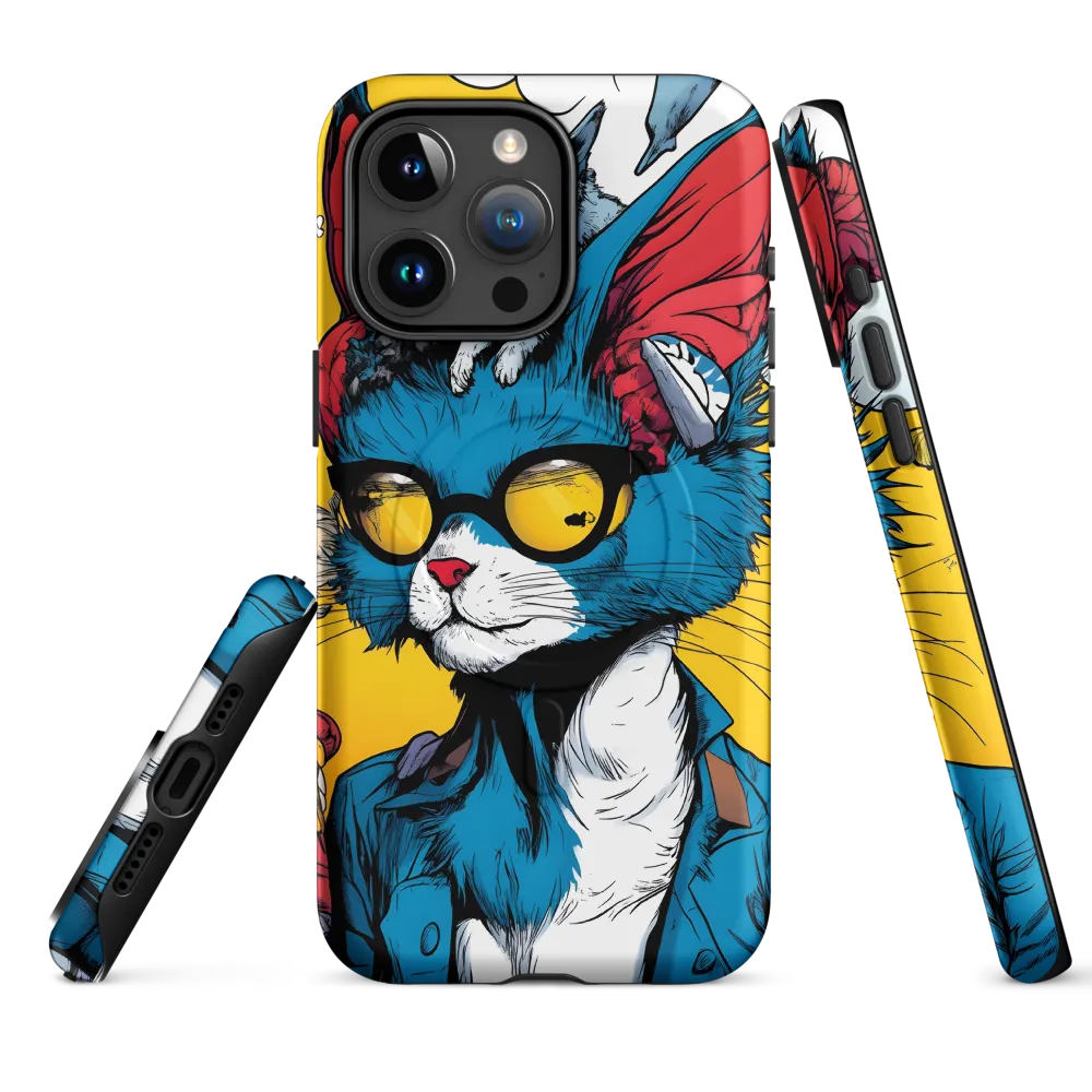 Spectacled Blue — Cat Portrait with Kitten