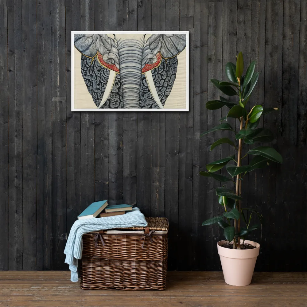Majesty of the Elephant | Canvas with White Frame | 20″×30″