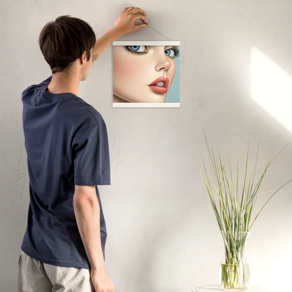 Intriguing Elegance | Poster With White Wood Hanger | 12″×12″