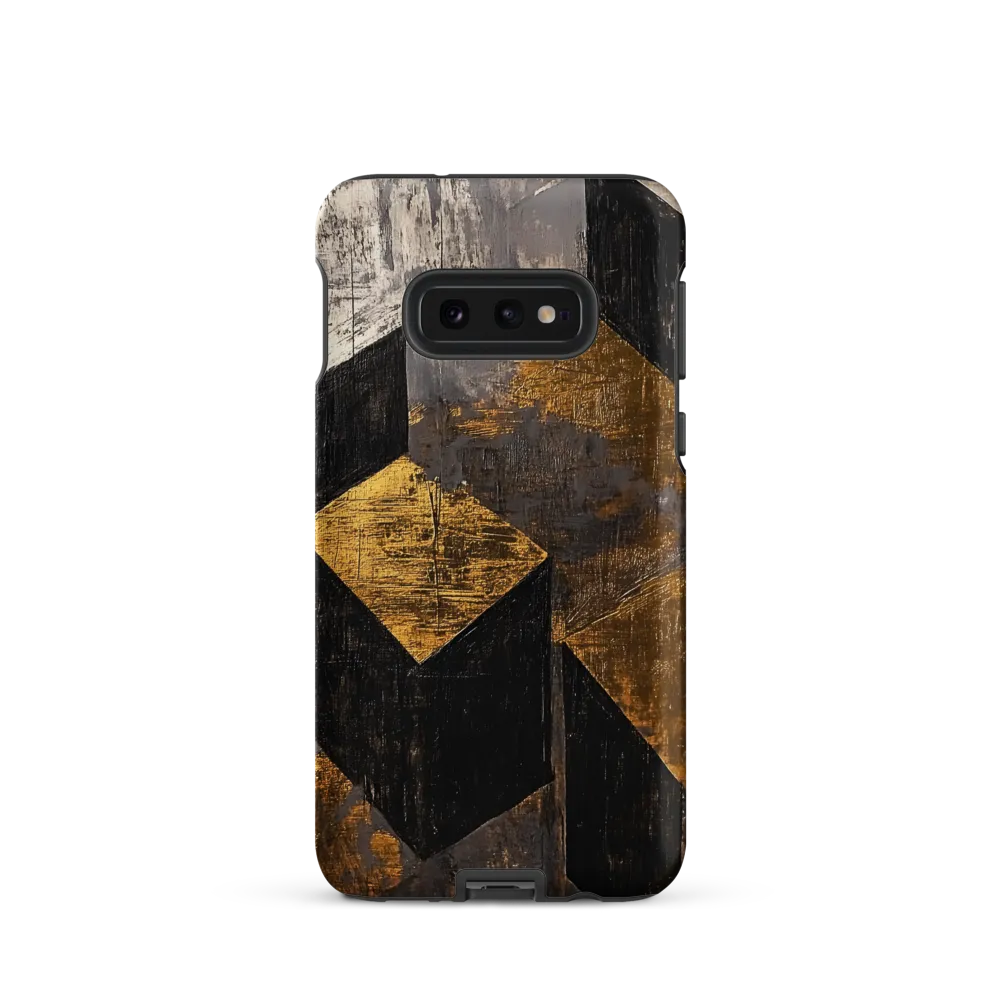 Geometric Harmony in Gold and Black | Phone Case |  S10e | Tough Case | Matte