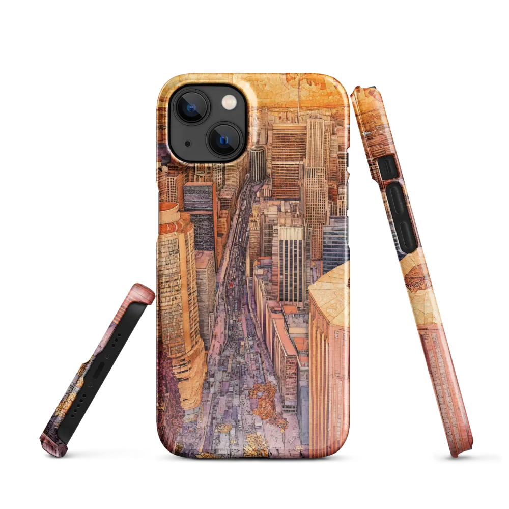 Mosaic Cityscape at Dusk