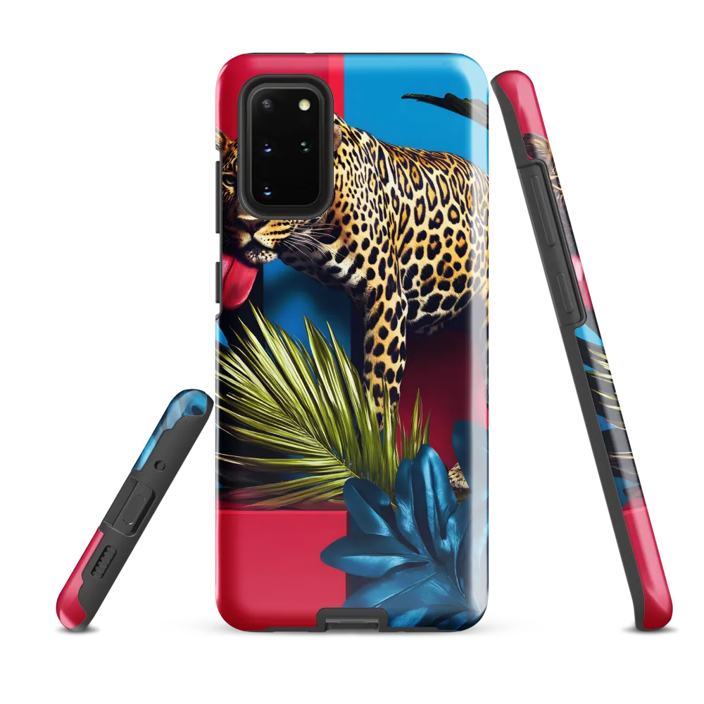 Playful Leopard in Vibrant Paradise