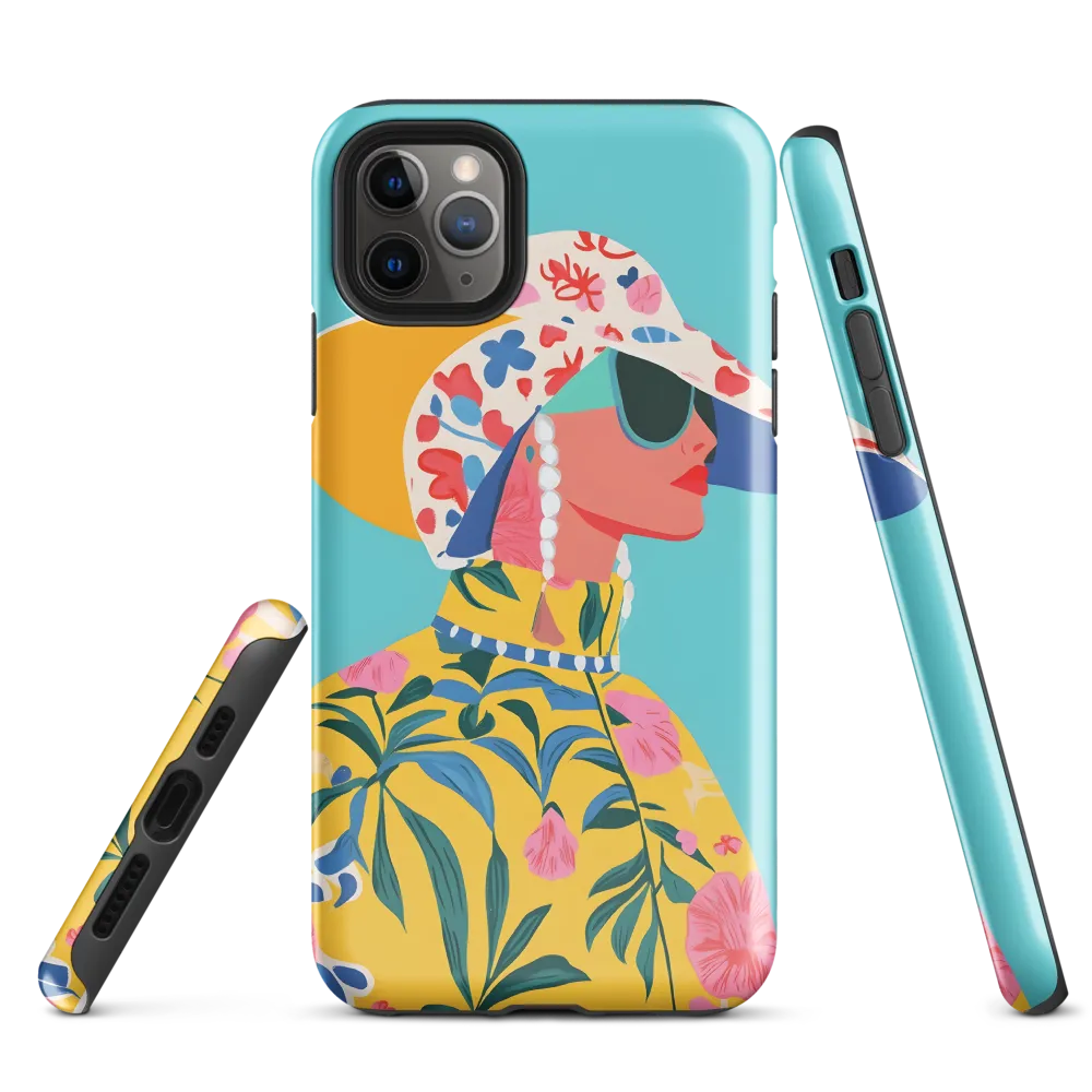 Tropical Confidence: A Fashion Portrait | Phone Case |  11 Pro Max | Tough Case | Glossy