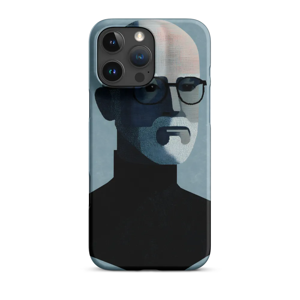 Minimalist Portrait of a Modern Man | Phone Case |  16 Pro Max | Snap Case | Matte