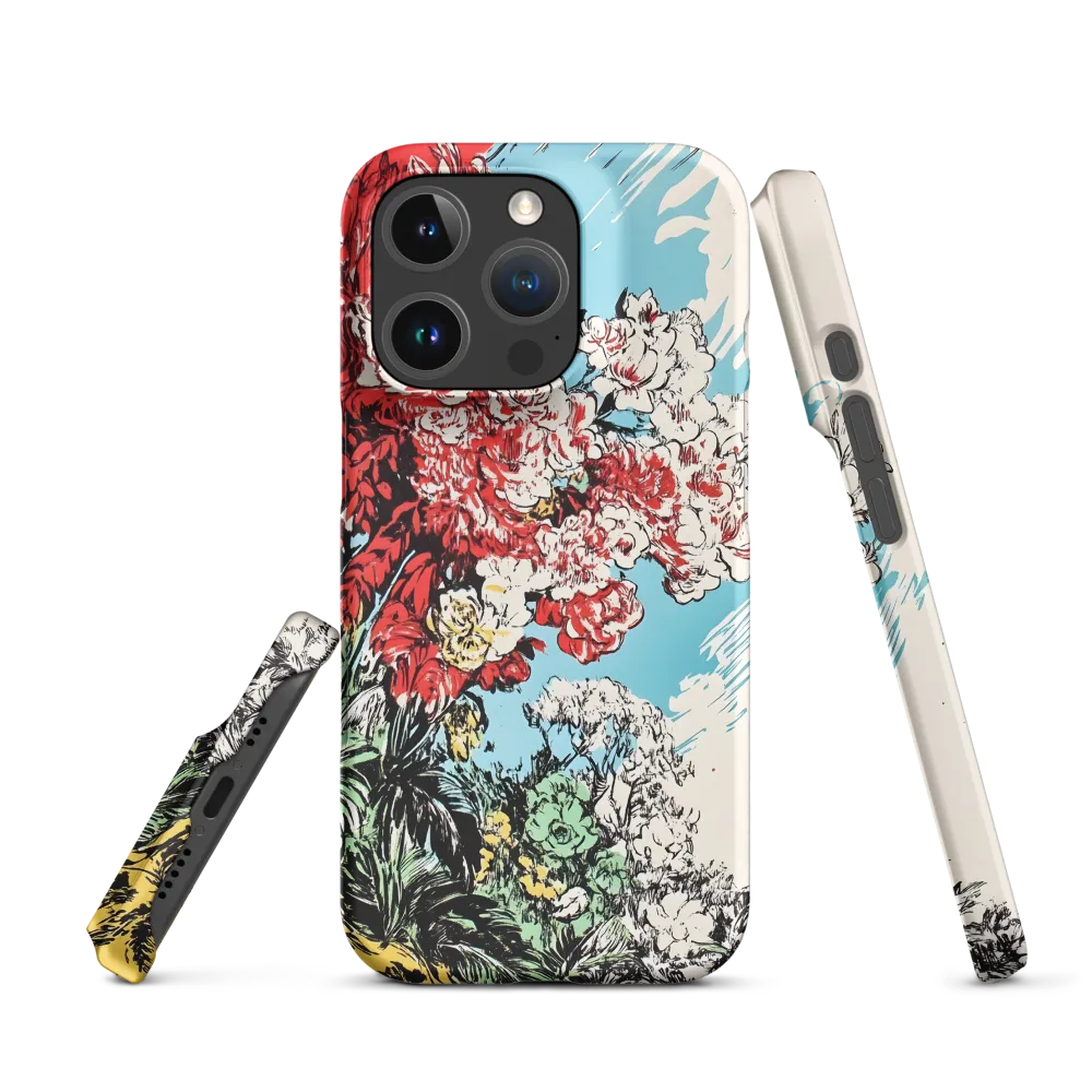 Floral Symphony in Bold Colors | Phone Case |  16 Pro | Snap Case | Matte