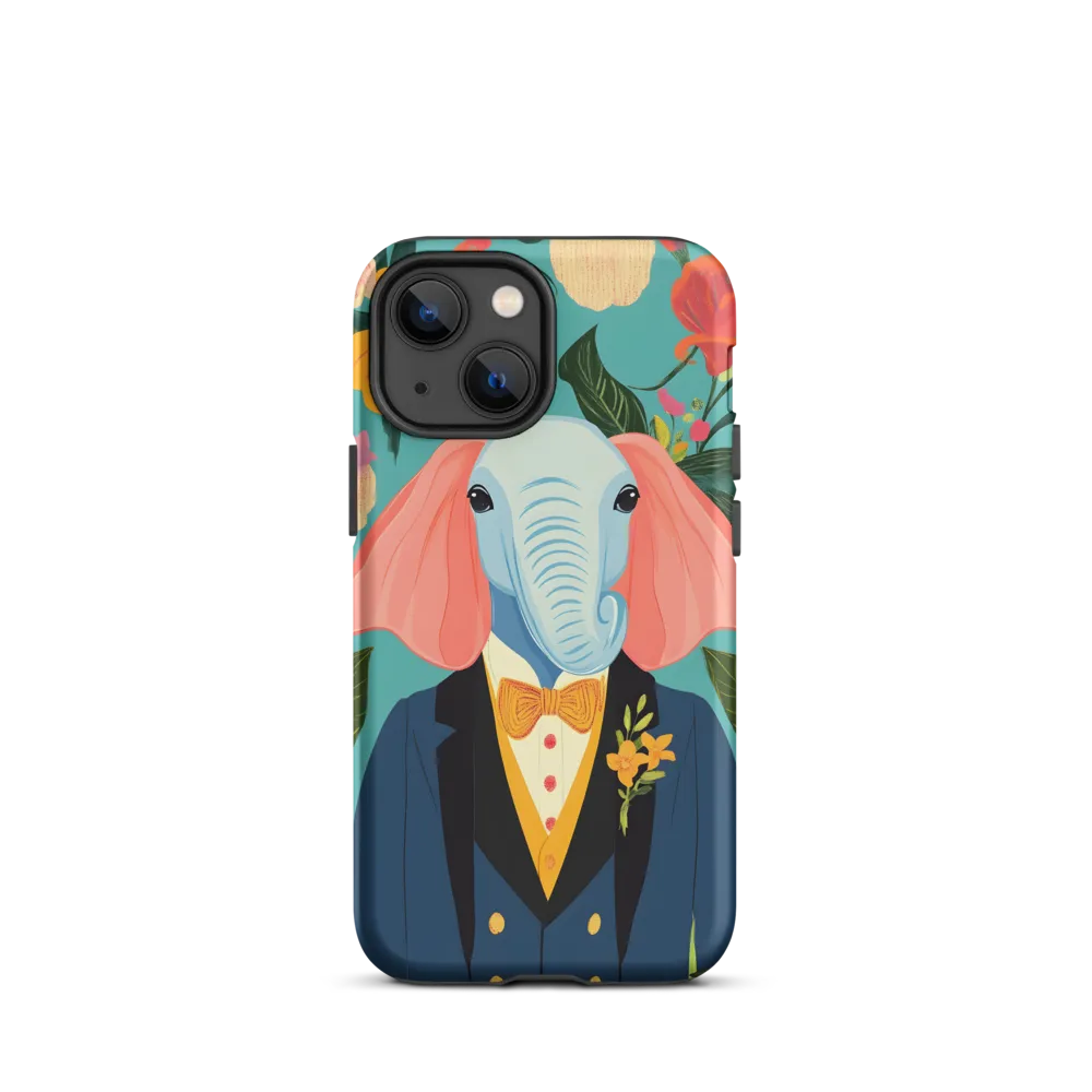 Dapper Elephant in Floral Tailcoat
