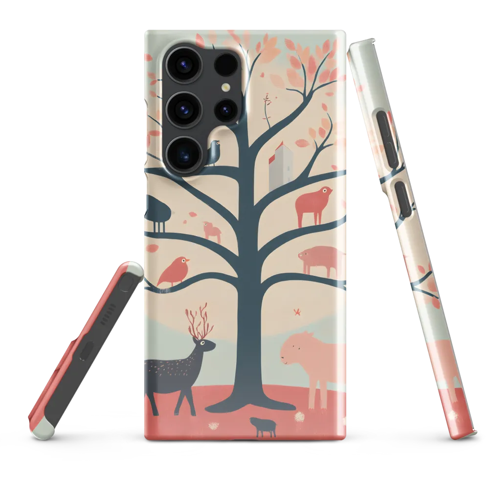 Whimsical Tree with Playful Creatures