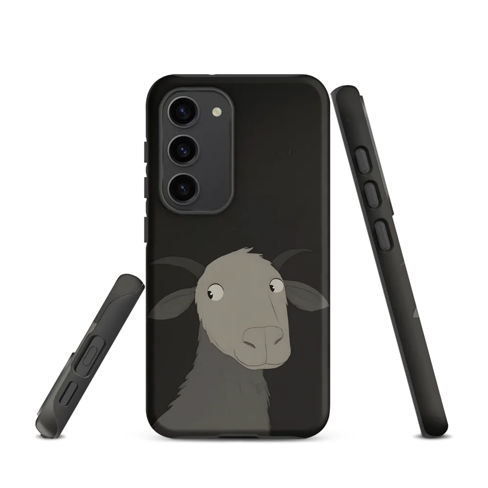 Whimsical Goat in Darkness