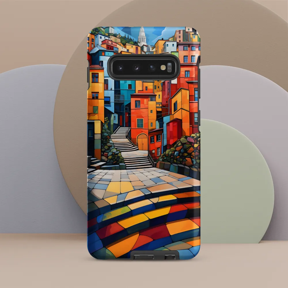 Vibrant Village: A Cubist Journey