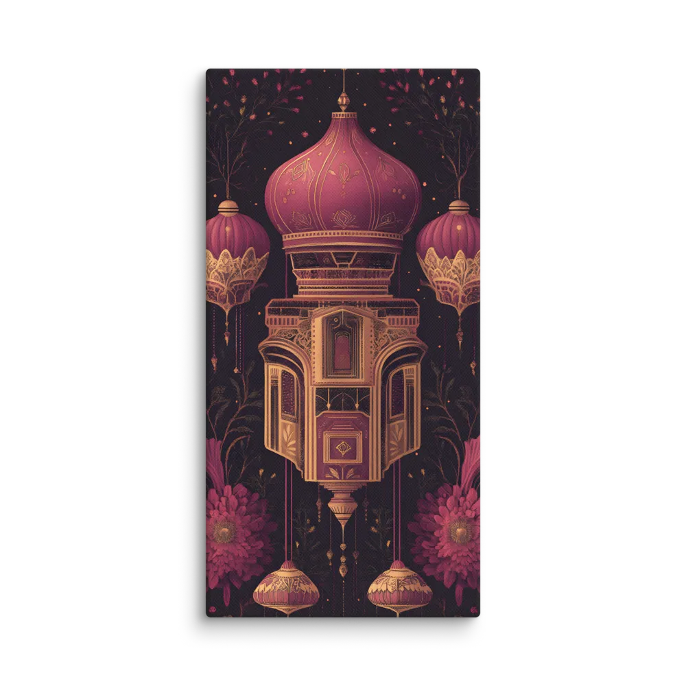 Ornate Harmony: A Digital Floral Architecture | Canvas | 10″×20″