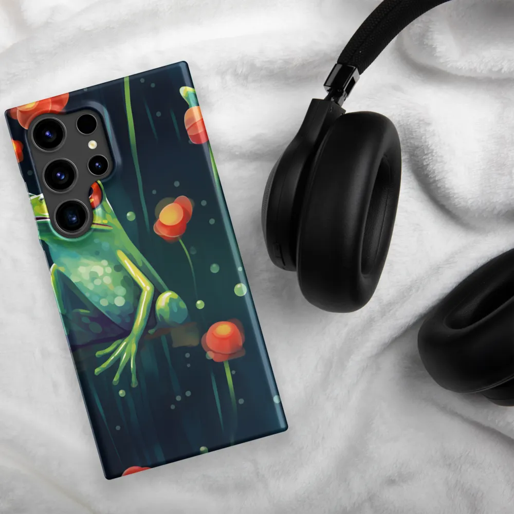 Playful Frogs in a Lush Pond | Phone Case |  S24 Ultra | Snap Case | Matte