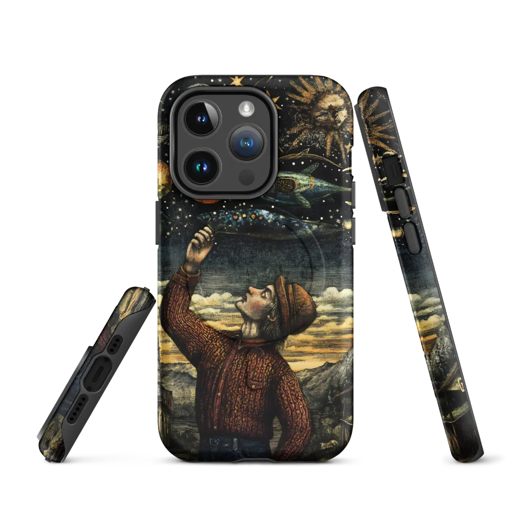 Cosmic Curiosity: A Journey Beyond Earth | Phone Case |  14 Pro | MagSafe® Tough Case | Matte