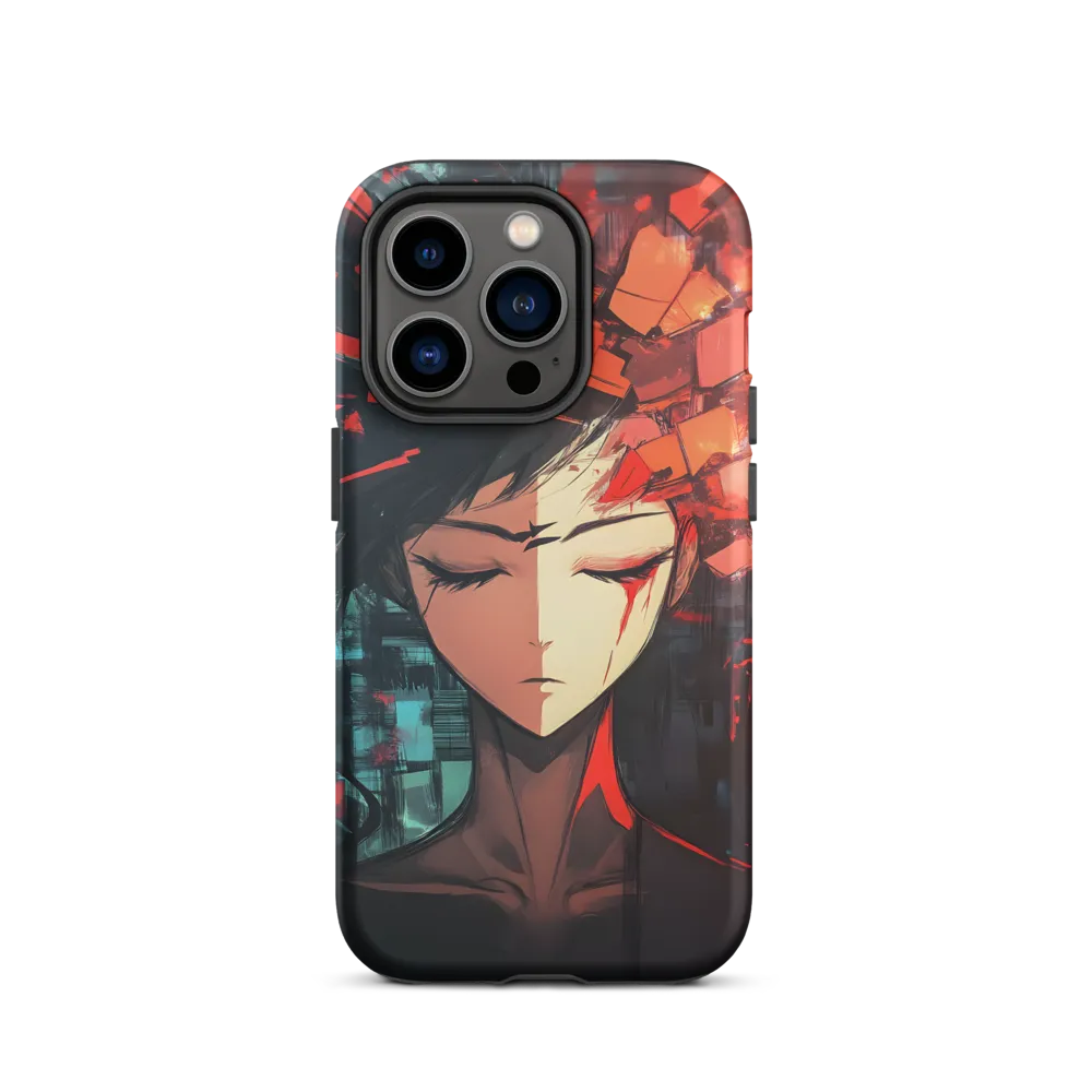 Fragmented Mind: The Silent Struggle | Phone Case |  14 Pro | Tough Case | Matte