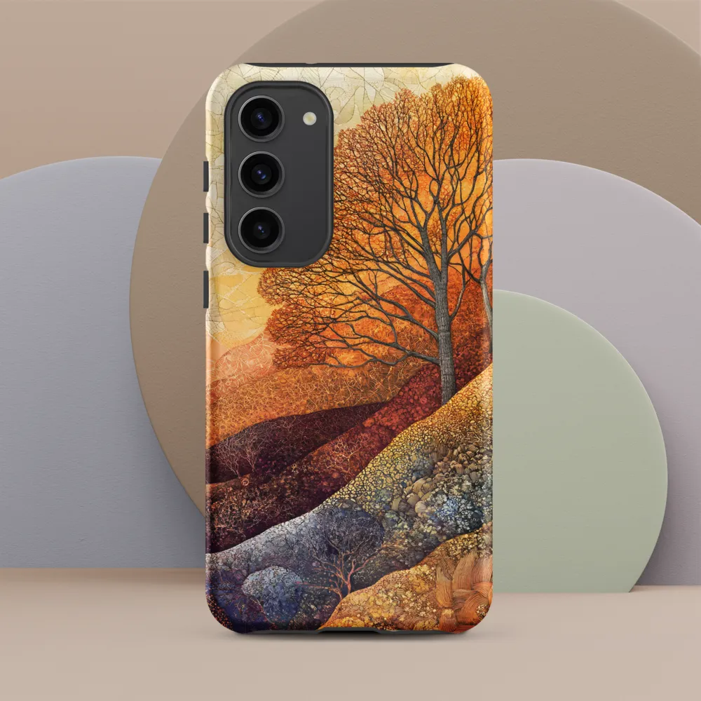 Amber Canopy on Patterned Hills