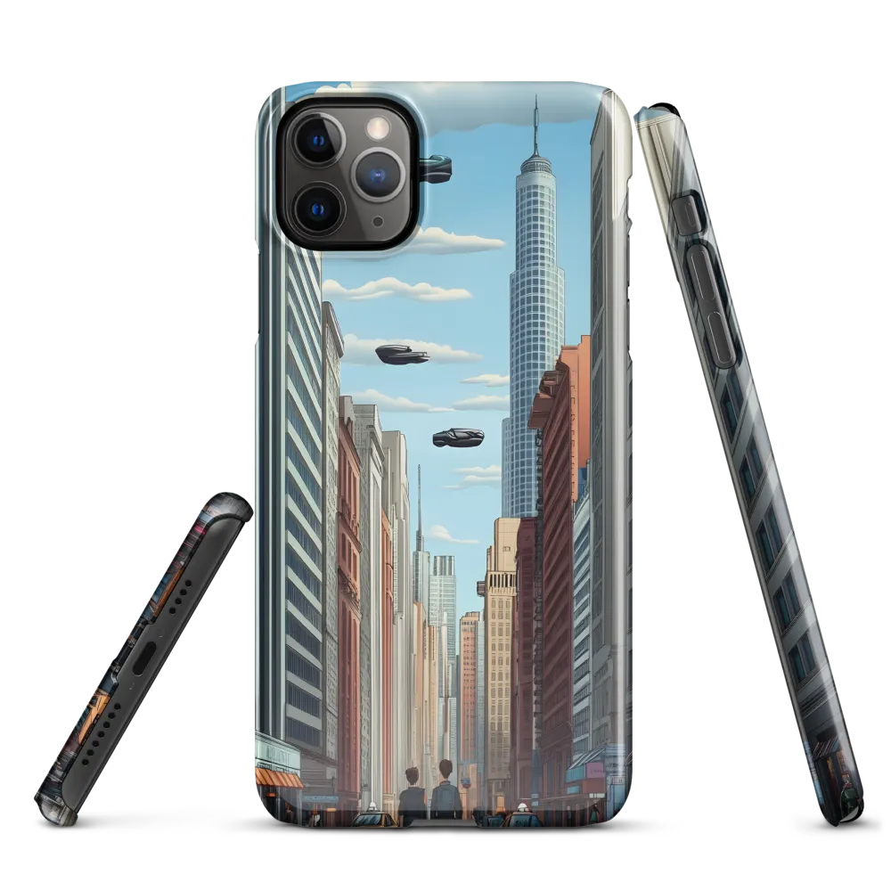 Futuristic Stroll through the Urban Skyline | Phone Case |  11 Pro Max | Snap Case | Glossy