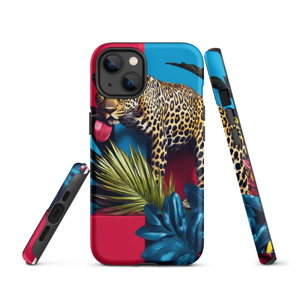 Playful Leopard in Vibrant Paradise