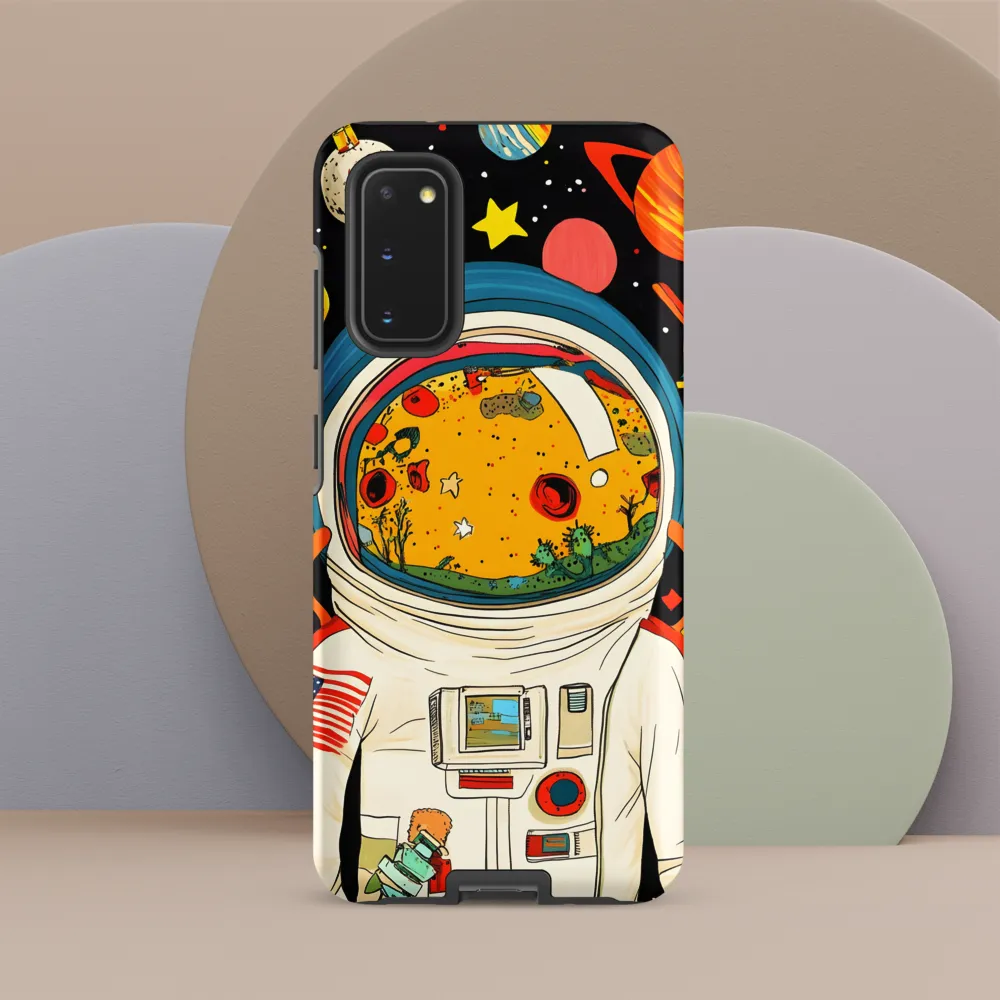 Cosmic Curiosity: Journey Within the Helmet | Phone Case |  S20 | Tough Case | Matte