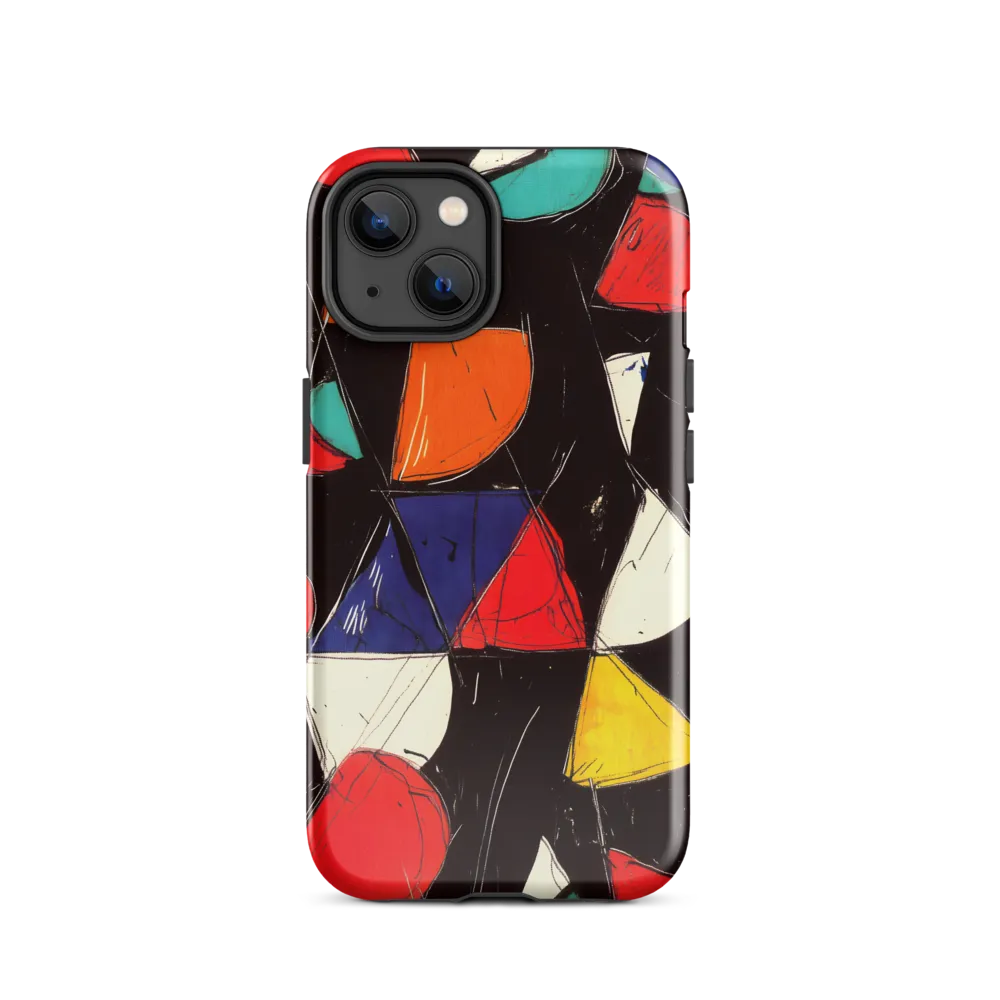 Vibrant Geometric Symphony | Phone Case |  14 | Tough Case | Glossy