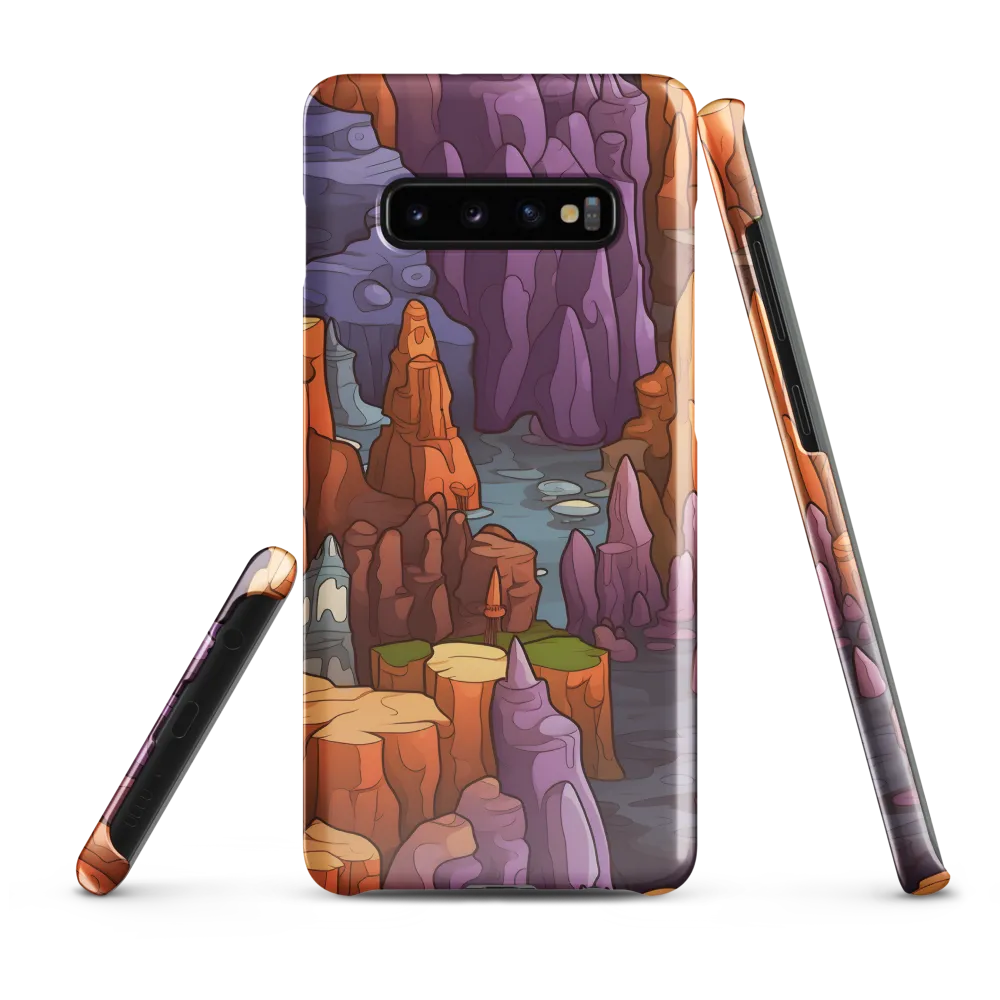 Vibrant Rockscape: A Digital Odyssey | Phone Case |  S10 Plus | Snap Case | Glossy