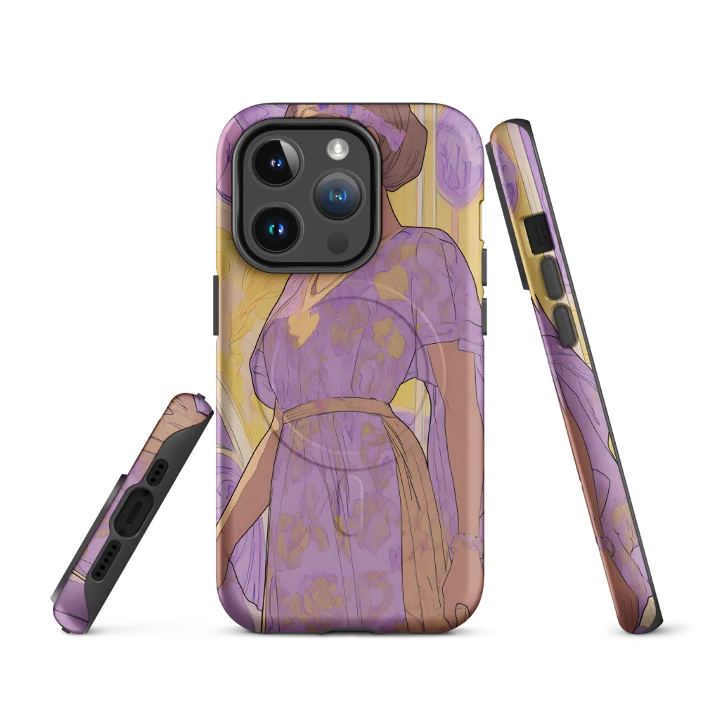 Elegance in Floral Harmony | Phone Case |  14 Pro | MagSafe® Tough Case | Matte