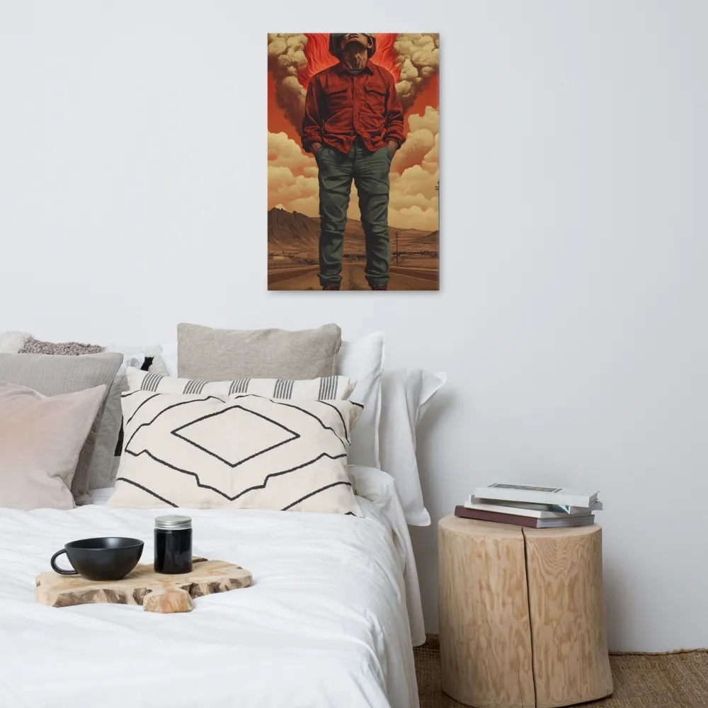 Defiant Spirit in a Surreal Landscape | Canvas | 24″×36″