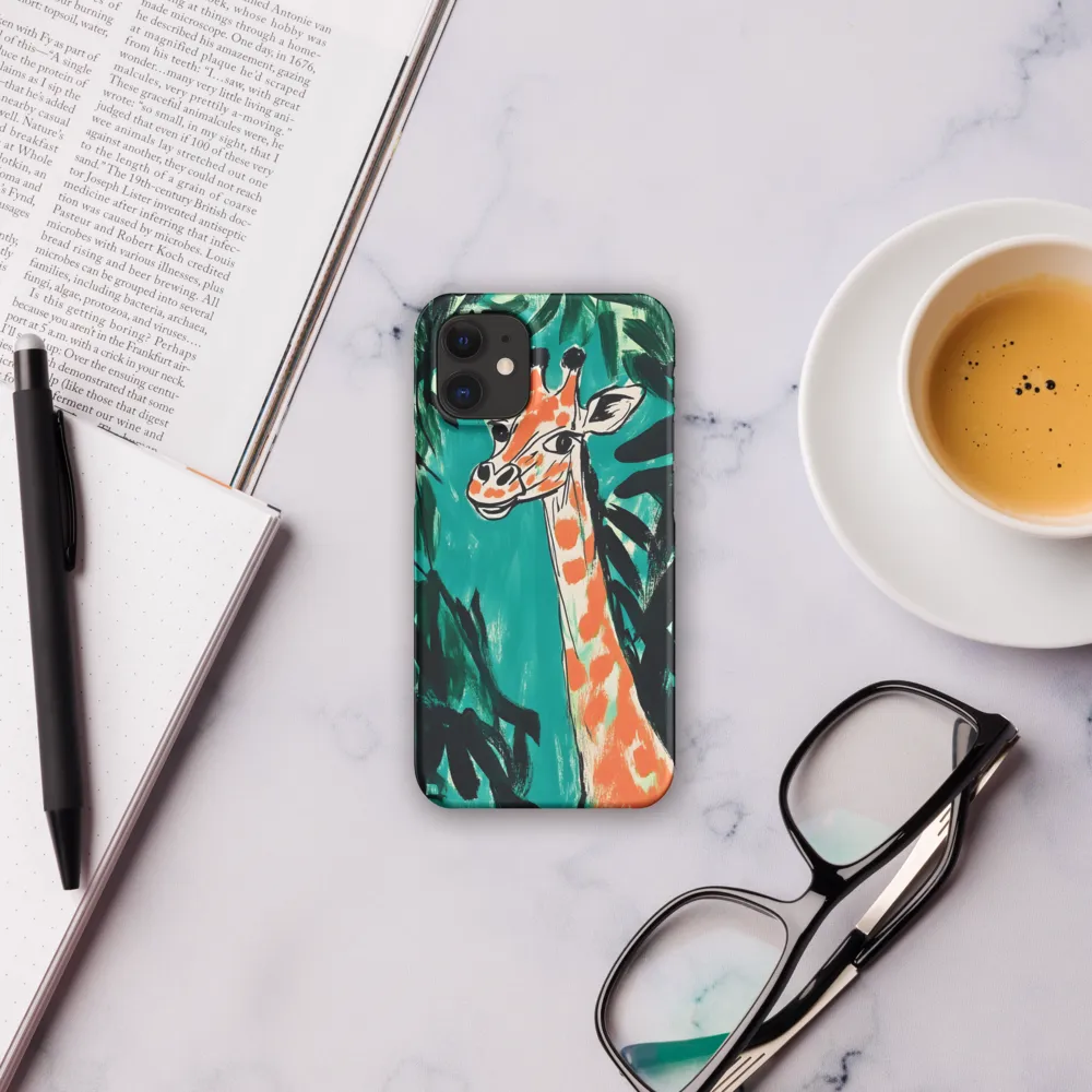 Curious Giraffe in Lush Greenery | Phone Case |  12 Mini | Snap Case | Matte