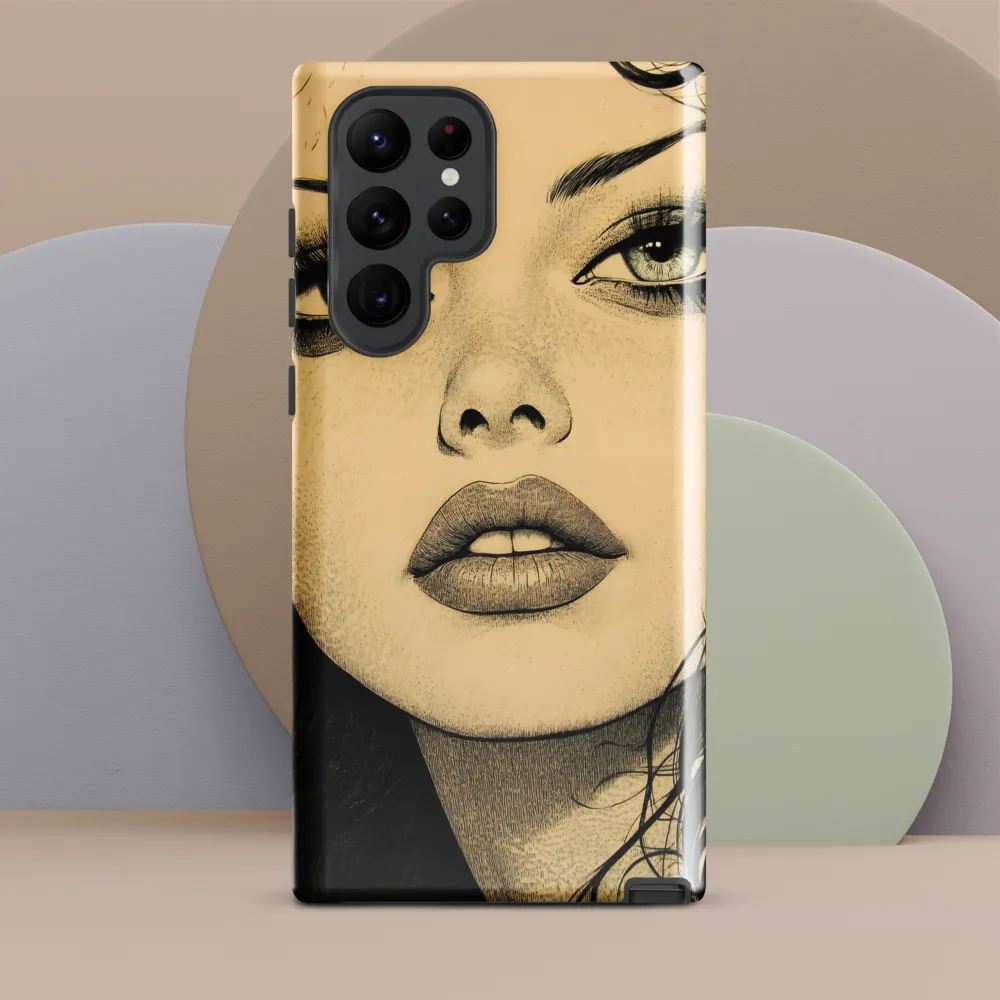 Enigmatic Gaze | Phone Case |  S22 Ultra | Tough Case | Glossy