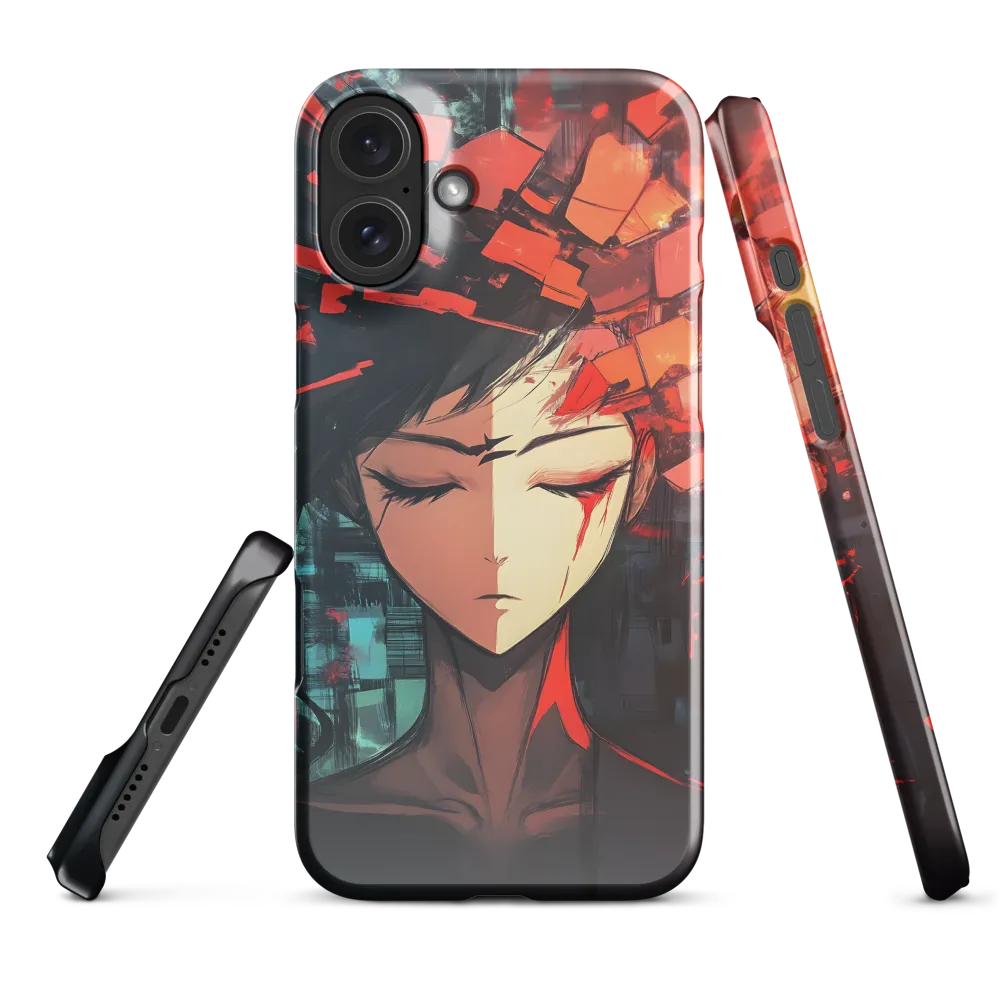 Fragmented Mind: The Silent Struggle | Phone Case |  16 Plus | Snap Case | Glossy